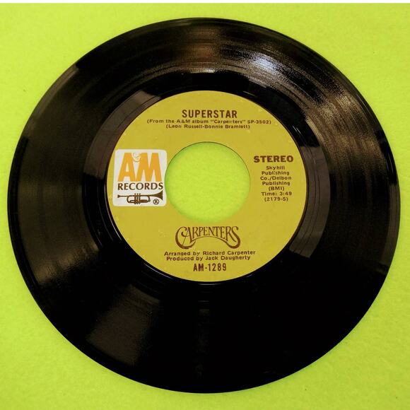 Carpenters - Superstar / Bless Beasts and Children - AM-1289 45rpm Vinyl Record - Picture 6 of 8